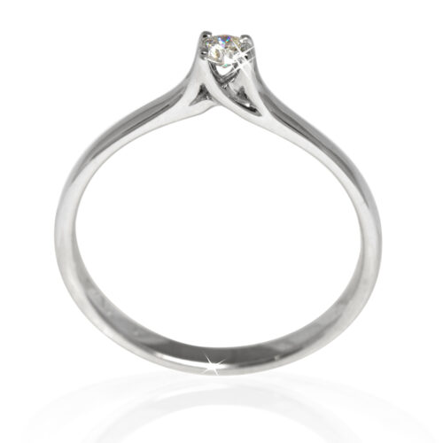 r0001-1.jpg R0001 - Елегантен годежен пръстен от платина-950 - 2,80 гр. с естествен диамант 0,10ct. F-VS1 Цена - 1000 €