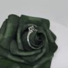 R0017 - Елегантен годежен пръстен от 18 карата бяло злато - 3,70 гр. с естествен диамант 0,24ct. F-VS2 Цена - 1450 €